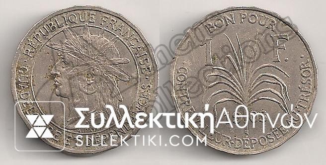 GUADELOUPE 1 Fr. 1903 VF+++